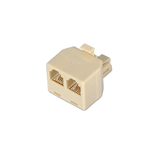 NANOCABLE 10.33.0502-OEM - Bifurcador para Cable de telefono RJ11, 6P4C, 2x1, Hembra-Macho, Beige