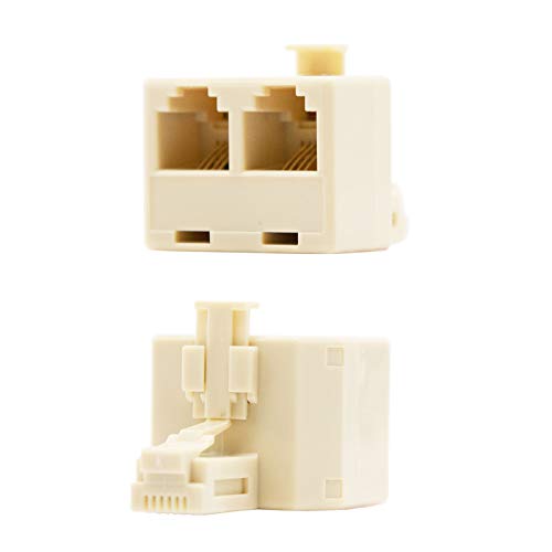 NANOCABLE 10.33.0502-OEM - Bifurcador para Cable de telefono RJ11, 6P4C, 2x1, Hembra-Macho, Beige