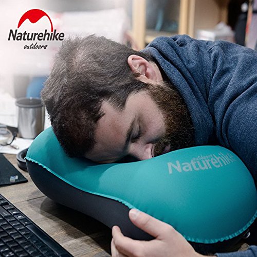 Naturehike Almohada de Viaje Hinchable Almohadilla del Aire del Cuello de Dormir Que acampa Engranaje rápida Portátil TPU NH17T013-Z