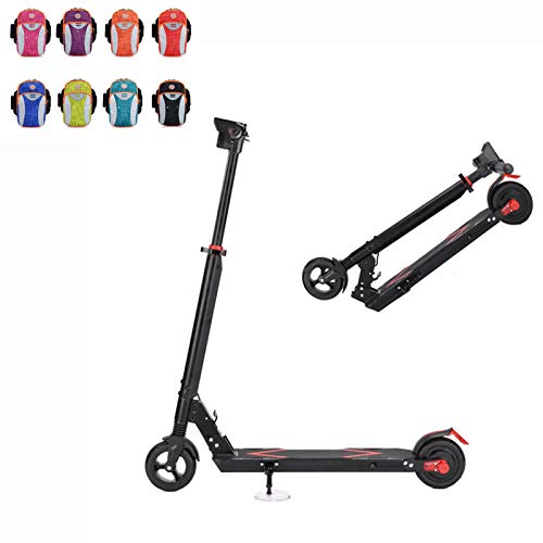 NCBH Scooter electrico Scooter eléctrico Plegable,250W Motor de 6.5 Pulgadas Velocidad Máxima 25km/h Scooter Adulto con Control de 3 velocidades y Control de App (con Bolsa de Brazo Deportivo),4a