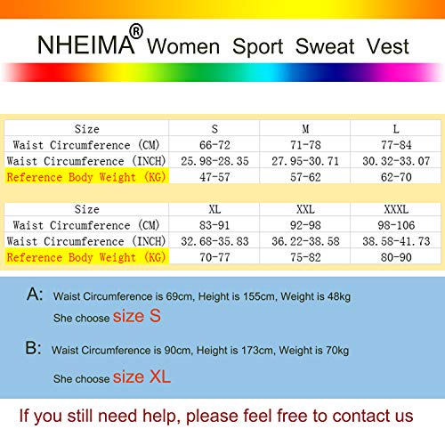 NHEIMA Chaleco Neopreno Sauna Mujer Fajas Reductoras Adelgazantes Mujer Compresion Sudoración para Adelgazar Reducir Cintura y Abdomen para Deporte Fitness (3XL, Amarillo)