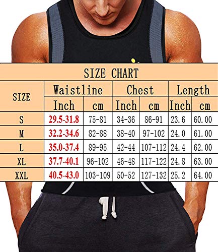 NINGMI Chaleco Sauna Hombre Entrenador Cintura de Neopreno Fajas Reductoras Efecto Camiseta para Correr