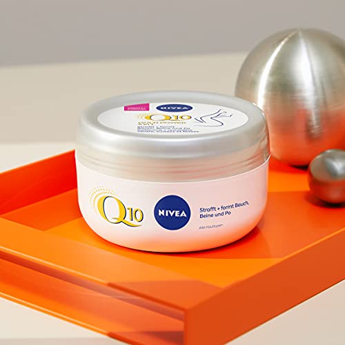 NIVEA Q10 Multi Power 4in1 Crema Reafirmante + Remodeladora (1 x 300 ml), crema corporal reafirmante con coenzima Q10, crema hidratante para piernas, glúteos y abdomen