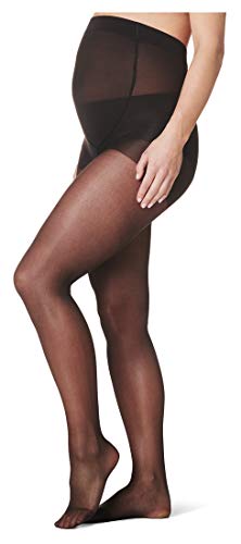 Noppies - Medias premamá transparentes para mujer, talla 36/38 (XS/S), color Negro 006