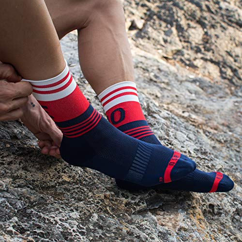 NORTEI Calcetines para Ciclismo, MTB y Running de Caña Alta para Hombre y Mujer – Move Red (S-M)