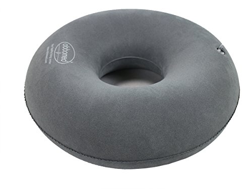 ObboMed SV-2500N, con nueva válvula de seguridad, Cojín inflable plegable con forma de anillo o donut para aliviar el dolor en pelvis, coxis, presión del coxis, hemorroides.