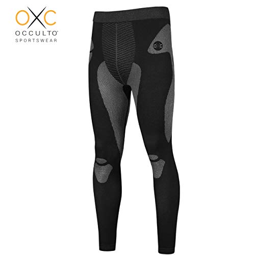 Occulto Ropa Interior TÉRMICA PANTALÓN & Camiseta Termico por Motocicleta ESQUÍ & Deportes Respirable & Secado rápido L Negro