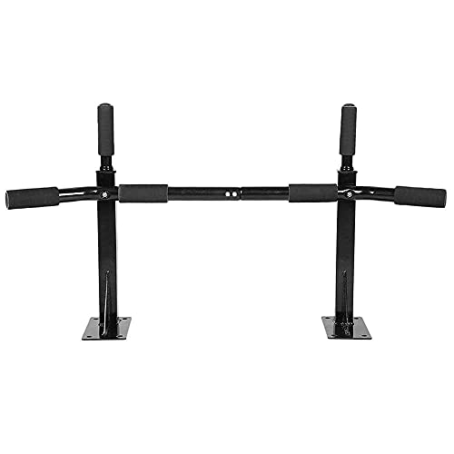 OcioDual Barra de Dominadas de Pared Elevación Pull Up Flexiones Dorsales hasta 350Kg Negra Gym Gimnasio para Hogar Casa Fija