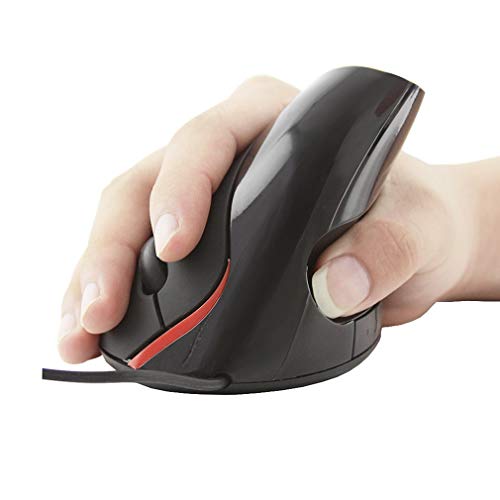 OENLY Ratón ergonómico con Cable Vertical, Mouse óptico USB para computadora Ratón óptico de Alta precisión 1600 dpi 5 Botones para Computadora,Reduce el Dolor de Brazo en la Mano