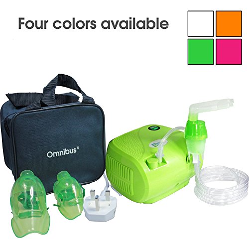 Omnibus BR-CN116B - Nuevo inhalador compresor Inhalador compacto para inhaladores bebe electrico dos enchufes UK EU (verde)