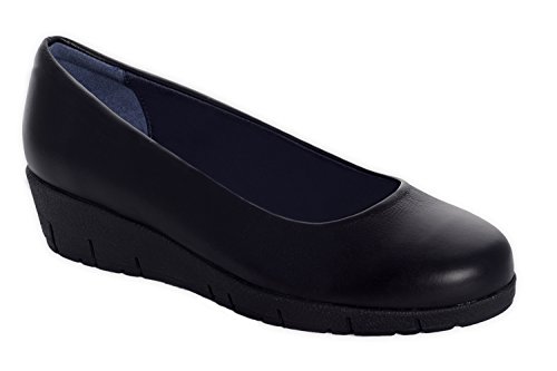 Oneflex Camile Negro - Zapatos anatómicos cómodos para Mujer - Calzado hostelería Antideslizante de Piel - Talla 38