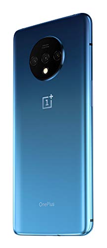 OnePlus 7T Smartphone , 8 GB RAM + 128 GB Speicher | Triple Kamera + Front-Kamera | Warp Charge 30 , Glacier Blue