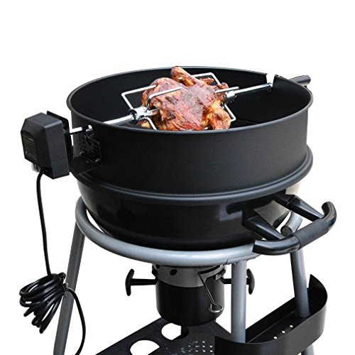 onlyfire BRK-6025 Set de asador Ring para Barbacoa para 57 cm carbón Vegetal Barbacoa, Weber y Muchos Otros Modelos, Asador, Tenedor, Motor de Parrilla (Esmaltado)