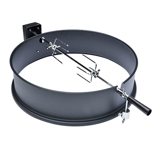 onlyfire BRK-6025 Set de asador Ring para Barbacoa para 57 cm carbón Vegetal Barbacoa, Weber y Muchos Otros Modelos, Asador, Tenedor, Motor de Parrilla (Esmaltado)