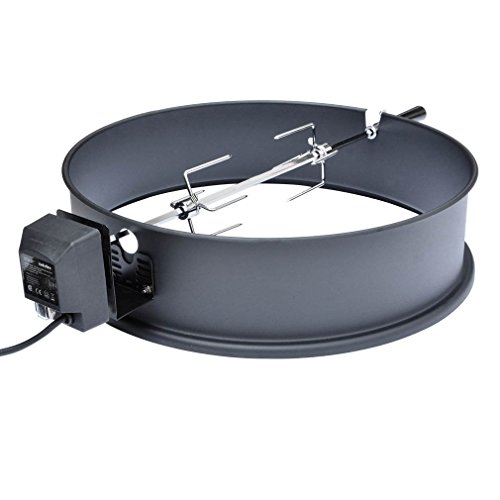 onlyfire BRK-6025 Set de asador Ring para Barbacoa para 57 cm carbón Vegetal Barbacoa, Weber y Muchos Otros Modelos, Asador, Tenedor, Motor de Parrilla (Esmaltado)