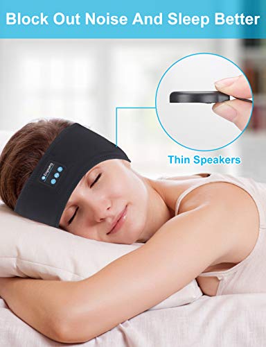 ORROKER Auriculares para Dormir Diadema Bluetooth, Diademas Deportivas con música inalámbrica Suave para Dormir, Auriculares para Dormir Durante Mucho Tiempo con Altavoces estéreo de Alta fidelidad