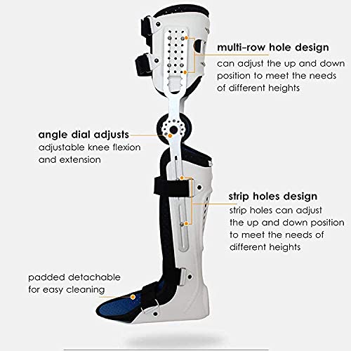 Ortesis de rodilla Soporte Estabilizador de la articulación,protector completamente ajustable Becerro Tokle Pie fijo Soporte fijo Pierna izquierda Lateral lateral y derecho Medial for dolor de artriti