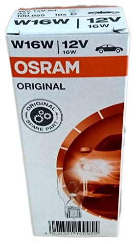 OSRAM 921 Lámpara de Pinzamiento con Casquillo de Cristal, 12 V