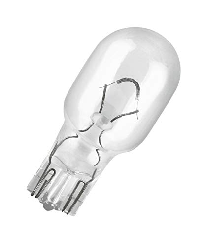 Osram 921 Luz de enchufe de pellizco de vidrio 921 del tipo W16W, 921, 12V, 10 lámparas