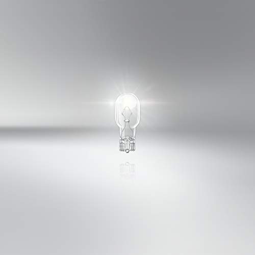 Osram 921 Luz de enchufe de pellizco de vidrio 921 del tipo W16W, 921, 12V, 10 lámparas