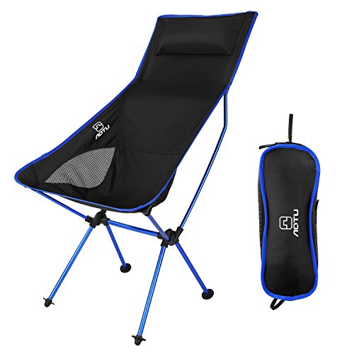 OUTAD Silla Plegable de Fácil Transporte para Camping/Playa/Pesca/Jardín (Azul Oscuro)