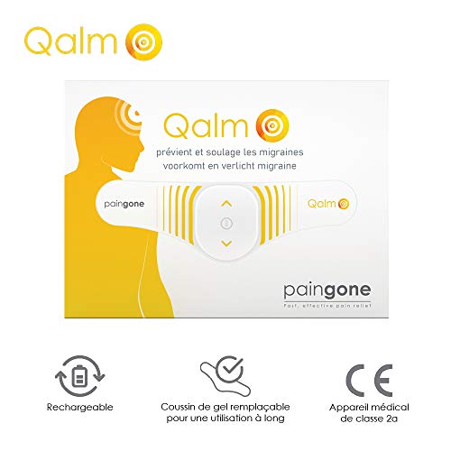 Paingone Qalm, previene y alivia las migrañas, migraña en relieve, migraña tratamiento, migraña electroda, migraña de cabeza, alivio migratorio PG- PAINGONE QLM