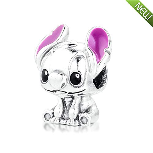 PANDOCCI 2020 regalo del día de la madre Lilo y Stitch Bead 925 plata DIY se adapta a pulseras originales Pandora encanto joyería de moda