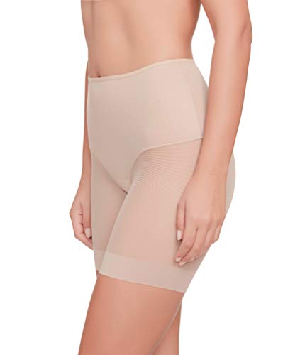 Pantalon Faja Anti-rozadura Invisible y Super Ligero. Tejido Elastico y Super Suave. (Beige, L)