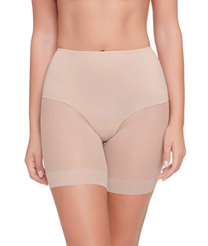 Pantalon Faja Anti-rozadura Invisible y Super Ligero. Tejido Elastico y Super Suave. (Beige, L)