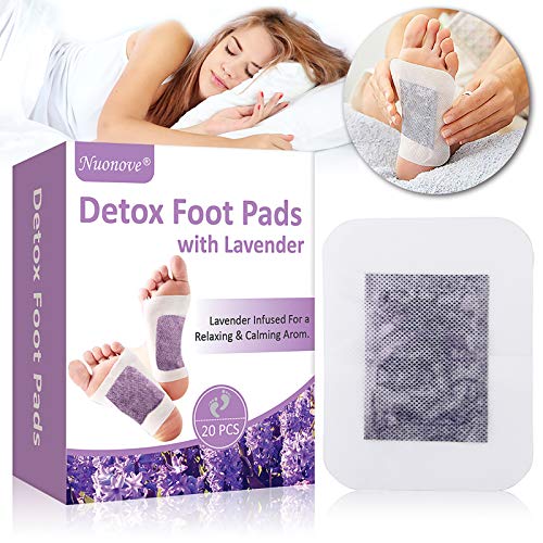 Parches Detox para Pies, Parches para Pies, 100% Naturales Parches Para Los Pies Cuidado del Pie Lavanda, Parches Pies Desintoxicacion, Eliminan Toxinas Cuerpo Mejoran Sueño,20 pzs