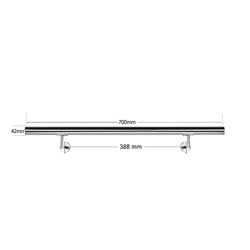 Pasamanos Barandilla Barandas 70cm Escalera Acero Inox V2A