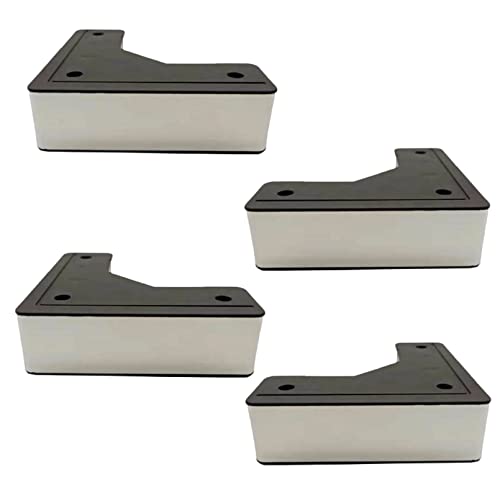 Patas de Muebles,Elevadores de Cama,Elevadores de Muebles 5cm de Altura,Patas de Sofá de Superficie de Acero Inoxidable,Pies de Mesa,Agrega 5 Cm de Altura,Con Tornillos (Silver)