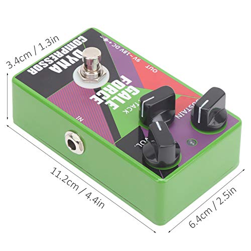 Pedal de compresor dinámico, pedal de sostenimiento True Bypass Unidad de bloque único para guitarra eléctrica