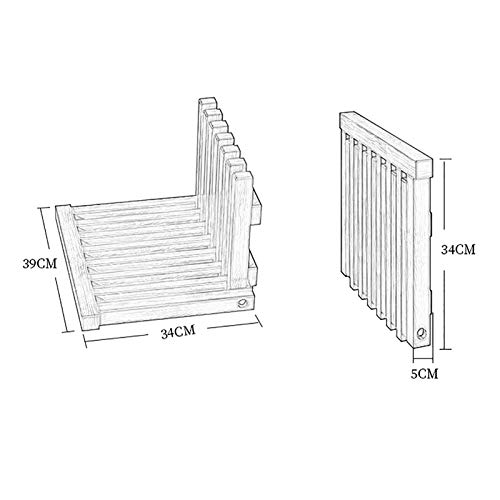 PEIHAN Taburete Plegable para Cambiar Zapatos, Taburete de Pared montado en la Pared Taburete de Porche montado en la Pared Que Ahorra Espacio, Taburete de Madera Maciza para baño