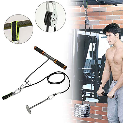 PELLOR Accesorio de Entrenamiento para Antebrazos, Ejercitador de la Mano, Entrenador de Resistencia de Rodillos Equipo para Ejercicios de Entrenamiento de Fuerza con Brazos y Cuerdas