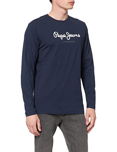 Pepe Jeans Eggo Long PM501321 Top de Manga Larga, Azul (Navy 595), Medium para Hombre