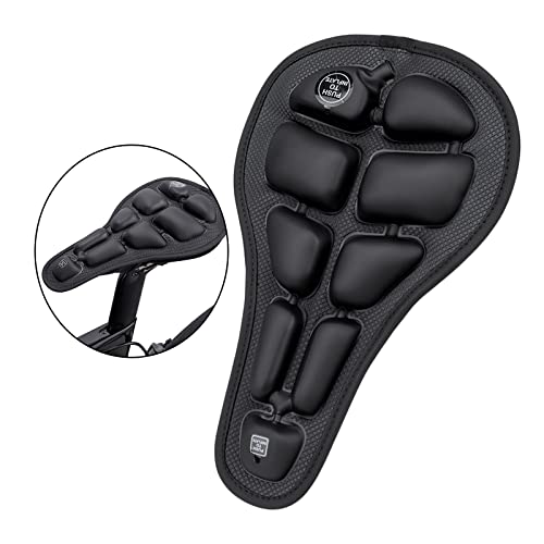 perfeclan Cojín de Esponja 3D para Asiento de Bicicleta Cojín Suave La Funda de sillín de Bicicleta de Ejercicio más cómoda Se Adapta a Bicicletas de Carretera