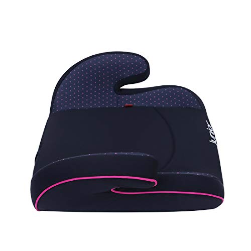 Petex Max 112 Asiento elevador infantil de coche, grupo ECE 2-3, niños de aprox. 3,5-12 años, 15-36 kg, negro/rosa