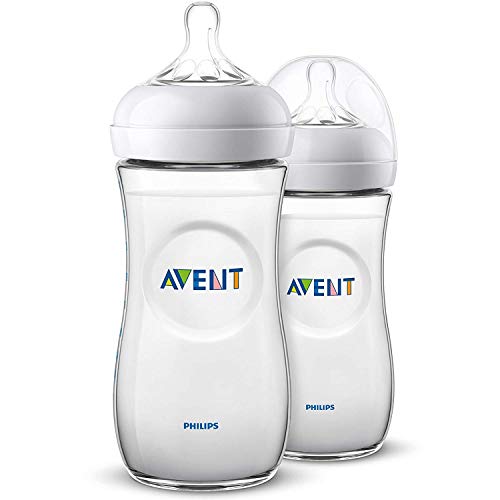 Philips Avent SCF036/27 - Biberón natural de 330 ml, Pack de 2 biberones, transparente