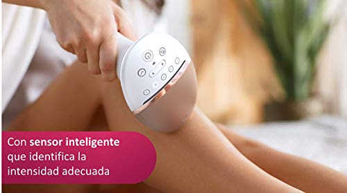 Philips Lumea Prestige BRI956/00 - Depiladora Luz Pulsada para la Depilación Permanente del Vello Visible en Casa con 4 Cabezales: Cuerpo, Bikini, Axilas y Cara, Blanco y Rosa