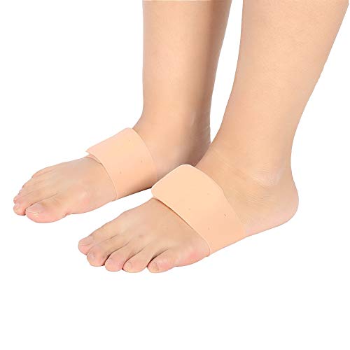 Pie Plano Venda con Almohadilla de Silicona Elástica Soporte Arco Corrector de Fascitis Plantar para Aliviar Dolor de pie Cuidado (Desnuda)