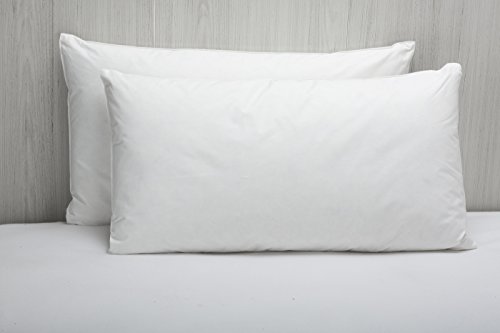 Pikolin Home - Almohada 30% plumón con doble funda de algodón con firmeza baja ideal para dormir boca abajo