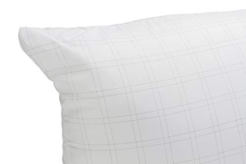 Pikolin Home - Almohada de fibra antiestrés con hilo de carbono ideal para dormir boca arriba y de lado de firmeza baja