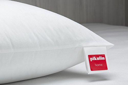 Pikolin Home - Almohada de fibra infantil para cuna con funda de algodón antiácaros de firmeza baja que puede usarse para dormir de lado o boca arriba