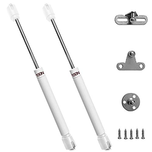 Pistones a Gas, NALCY Hidraulico Amortiguador de Gas 150N Resorte de Compresión para Puertas Armario Muelle Piston de Gas Para Muebles de Cocina Elevación Neumática Spring Stay Cierre Suave 2 PCS