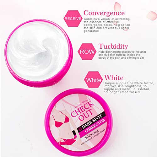 Pit Brightening Collagen Mousse, 50g Crema Para Axilas - Crema Para Iluminar Eficazmente, Crema Para Manchas Oscuras Para Axilas, Codos, Rodillas, Parte Interna Del Muslo Y Partes íntimas