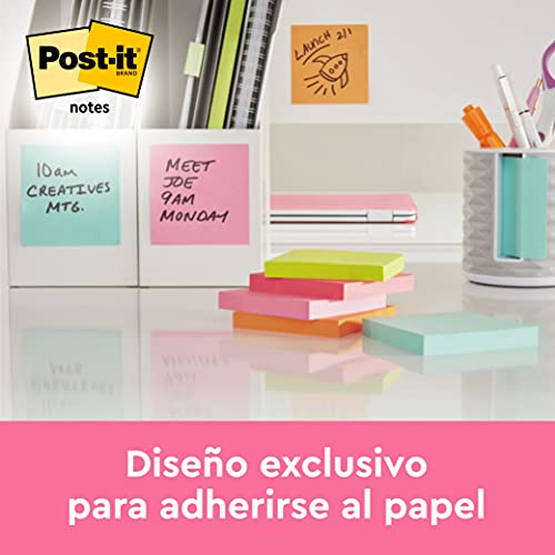 Post-It R-330-Nr - Notas Adhesivas, 6 Unidades, Multicolor (Arcoiris de Neón)