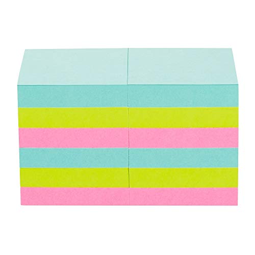 Post-it Super Sticky - Notas adhesivas, pack de 12 blocs, colección "Nuevos colores, nuevos lugares" Miami