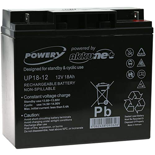 Powery Batería de Gel 12V 18Ah