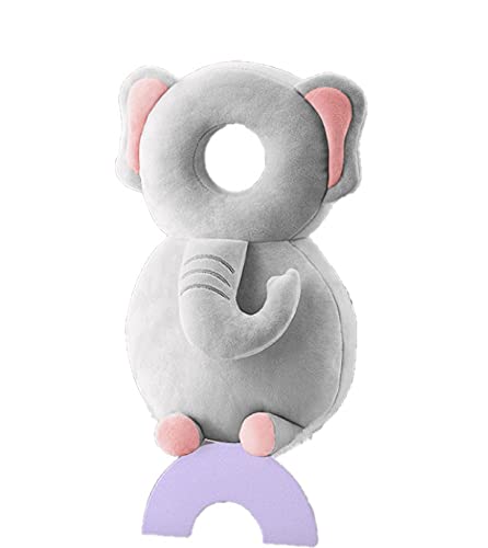 Protector para la cabeza del bebé con correas ajustables para recién nacidos, hombros, casa, primeros pasos de la infancia, cojín antigolpes para aprender a caminar (Elephant)